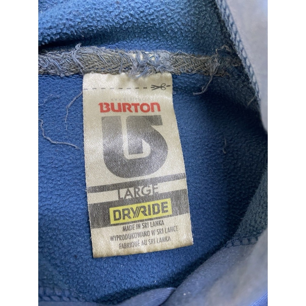 Burton Hoodie Mens Large Blue Dryride MB Cymbal HDD Pullover Logo Fleece Lined - Picture 5 of 6